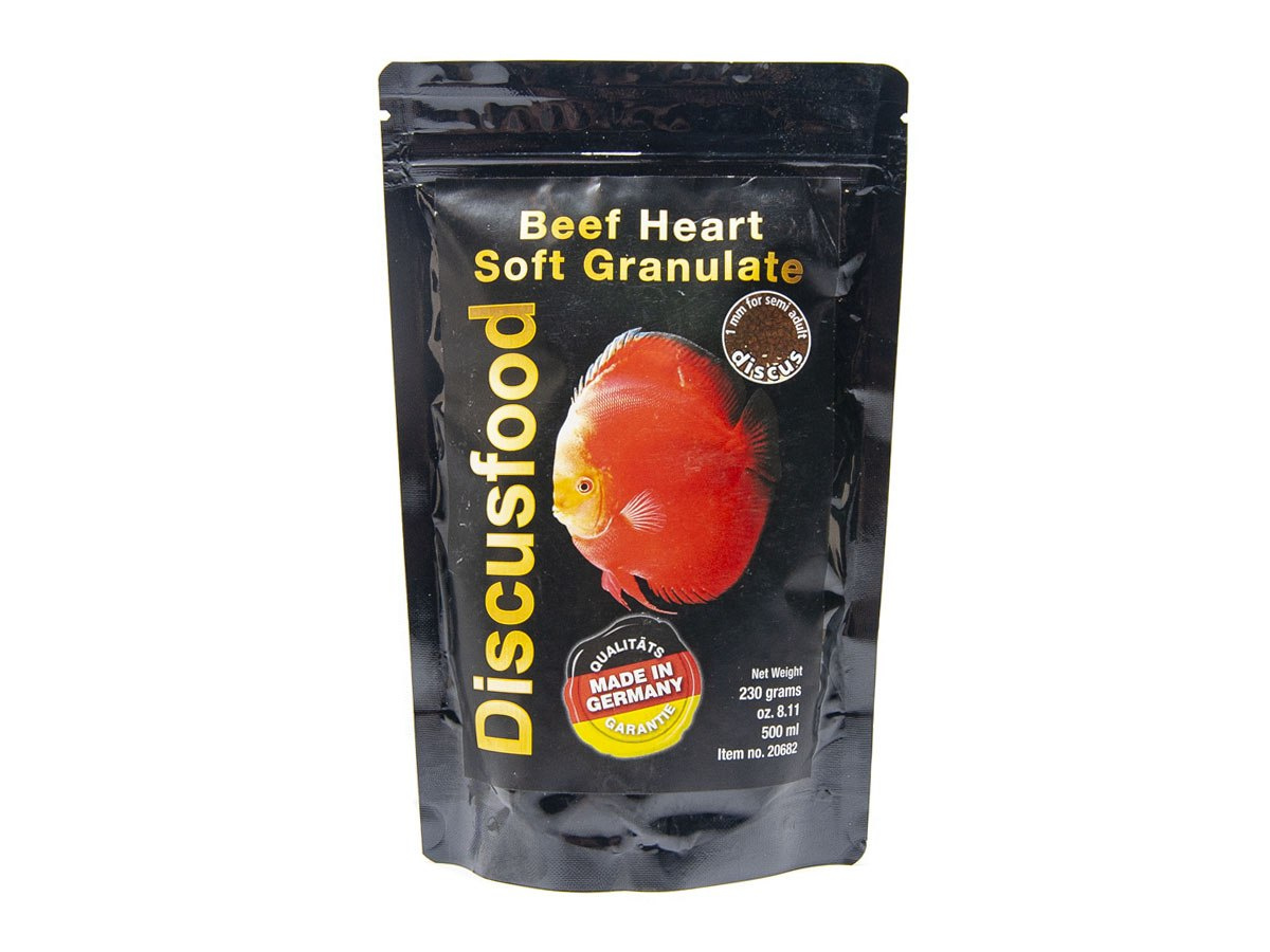 DISCUSFOOD Beef Heart Soft Granulate 230g 500ml Sklep Akwarystyczny.EU